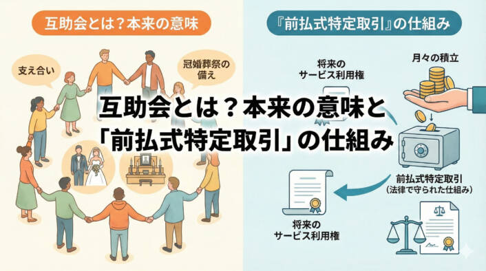 互助会とは？本来の意味と「前払式特定取引」の仕組み