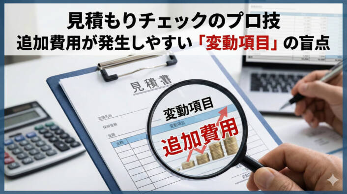 見積もりチェックのプロ技｜追加費用が発生しやすい「変動項目」の盲点