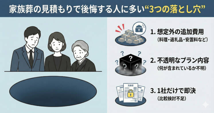 家族葬の見積もりで後悔する人に多い“3つの落とし穴”