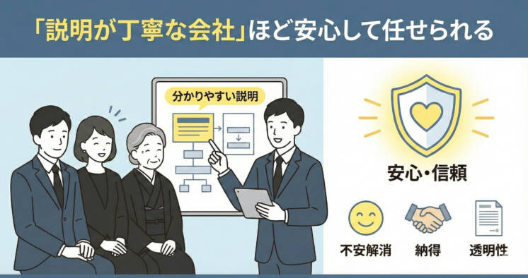 「説明が丁寧な会社」ほど安心して任せられる