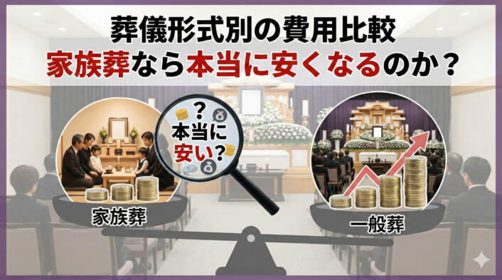 葬儀形式別の費用比較｜家族葬なら本当に安くなるのか？